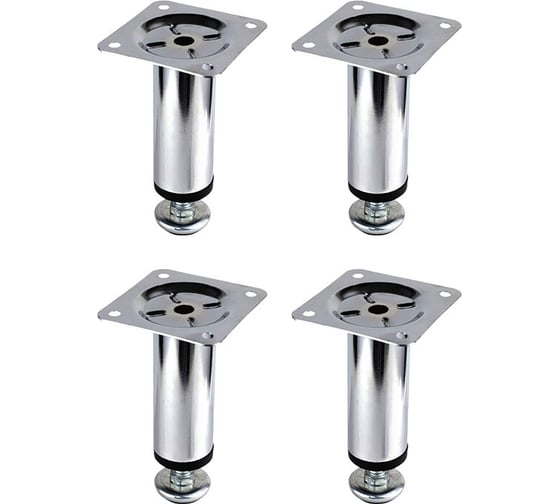 Опора Mebax 30мм, 100-115мм, хром, комплект 4 шт. 00-00002628