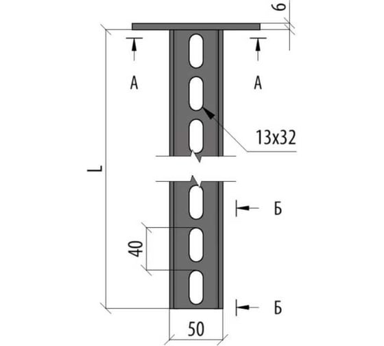 Потолочная стойка Система КМ тяжелая 50 L1000 мм LO0958 PSTH50-1000