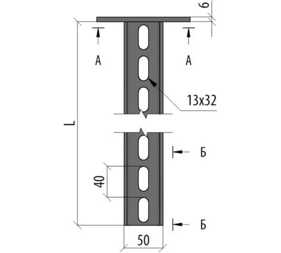 Потолочная стойка Система КМ тяжелая 50 L1500 мм LO1254 PSTH50-1500