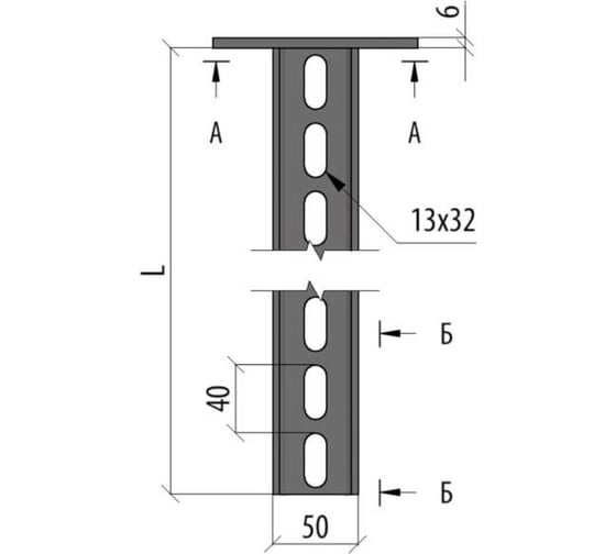Потолочная стойка Система КМ тяжелая 50 L400 мм LO1237 PSTH50-400