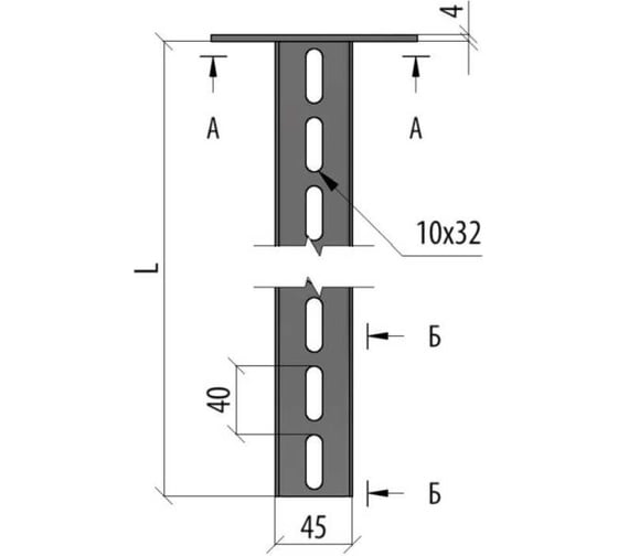 Потолочная стойка Система КМ усиленная 1500 мм INOX304 LO8068 PSTU1500 INOX304