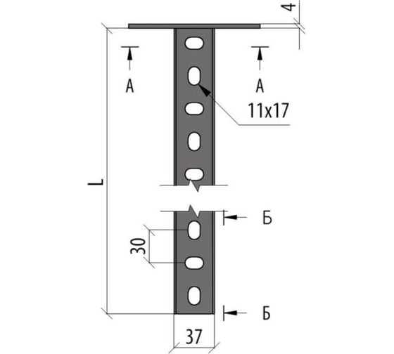 Универсальная потолочная стойка Система КМ 2500 мм INOX304 UPT2500 INOX304