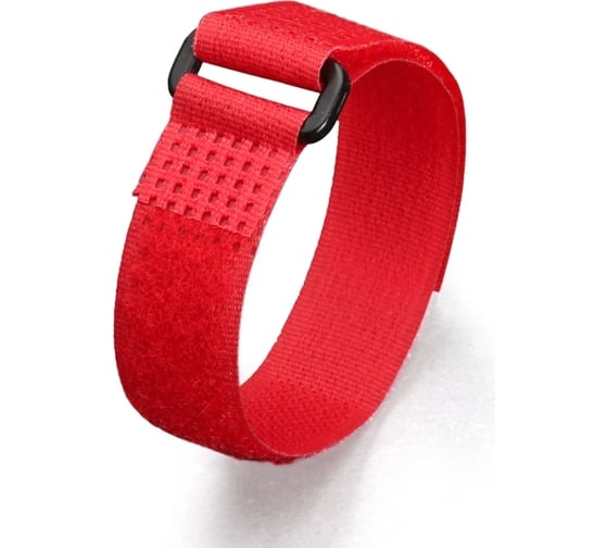 Стяжки велькро FORTISFLEX КСВ-П 20х300 красные 75038
