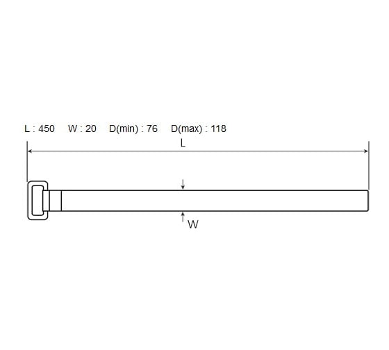 Стяжки велькро FORTISFLEX КСВ-П 20х450 белые 75040