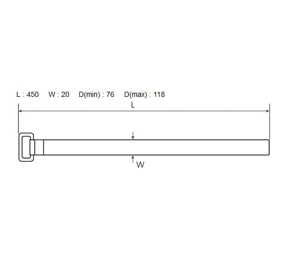 Стяжки велькро FORTISFLEX КСВ-П 20х450 красные 75044