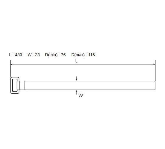 Стяжки велькро FORTISFLEX КСВ-П 25х450 белый 75052