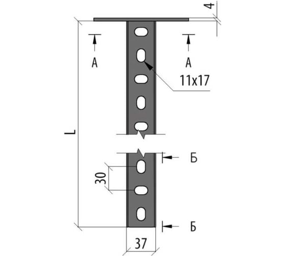 Универсальная потолочная стойка Система КМ 600 мм INOX304 UPT600 INOX304