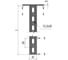 Страт-стойка Система КМ усиленная, 41x21 мм, L150 мм, s:2.5 мм HD PSTPH21-150 HD 3