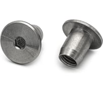 Гайка KREPFIELD нержавеющая, М5x9 art 9262, А1, мебельная стяжная 100 шт. в упак. 9262А1ГАЙКАМ5Х9-100