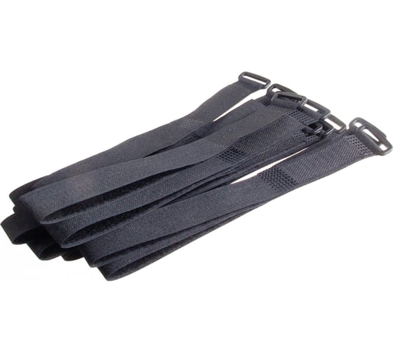 Велькро стяжки FORTISFLEX КСВ-П 25х450 черный 75057