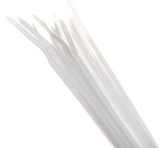 Нейлоновые стяжки FORTISFLEX КСС 3х200 мм белый 100 штук 49394