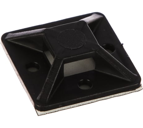 Монтажные самоклеящиеся площадки FORTISFLEX ПМС 25х25 мм черный 100 штук 63095