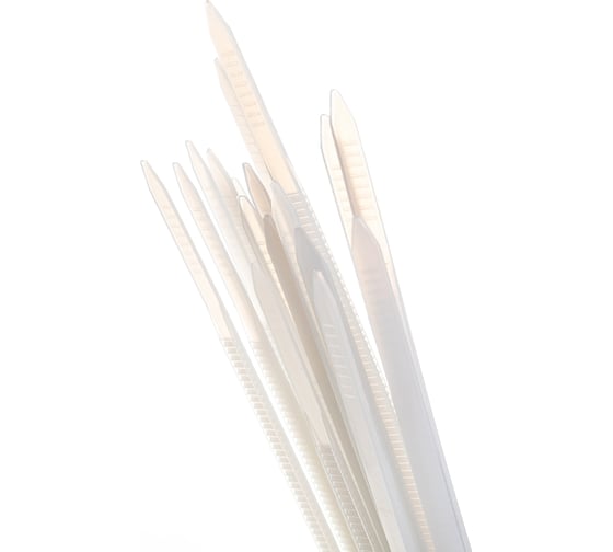Нейлоновые стяжки FORTISFLEX КСС 4х370 мм белый 100 штук 49400