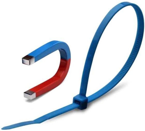 Кабельные стяжки FORTISFLEX КСС Magnetic 4x200 мм, синий, 100 шт. 87103