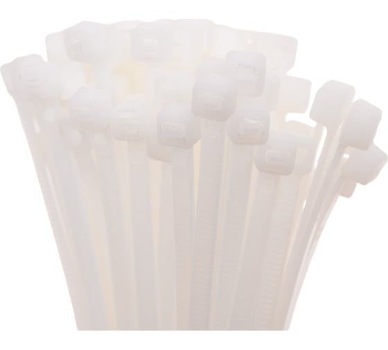 Нейлоновые стяжки FORTISFLEX HCC easyfix 4x150 мм, белый, 100 шт. 87776