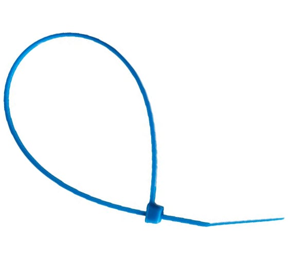 Нейлоновые стяжки FORTISFLEX КСС 5х300 синий 100 штук 61332