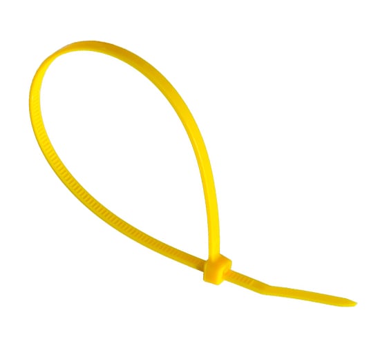 Нейлоновые стяжки FORTISFLEX КСС 3х100 желтый 100 штук 49425