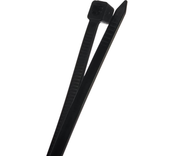 Нейлоновые стяжки FORTISFLEX КСС 4х370 черный 100 штук 49414