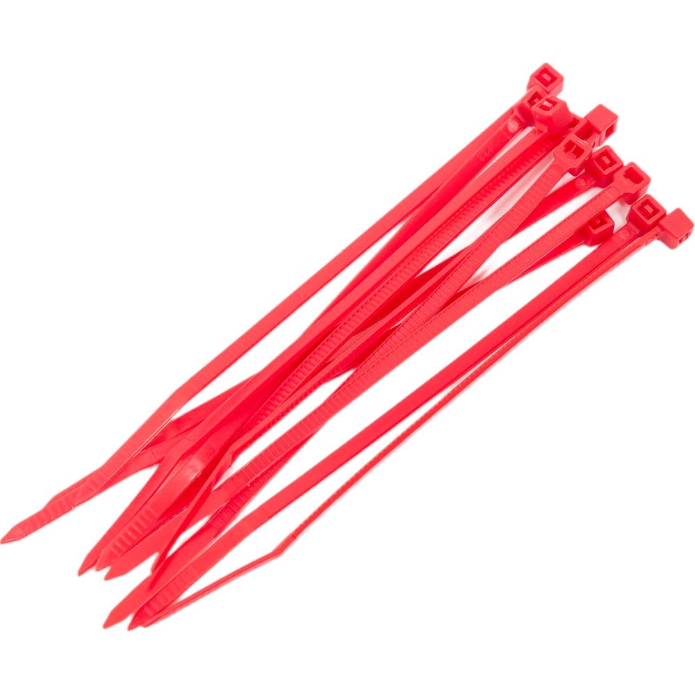 Нейлоновые стяжки FORTISFLEX КСС 3х100 красный 100 штук 49419 ...