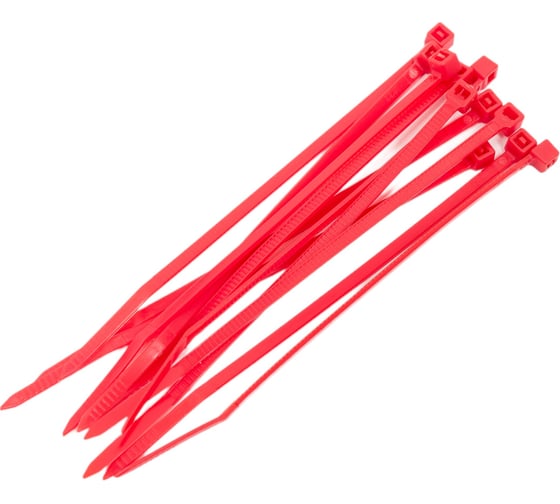 Нейлоновые стяжки FORTISFLEX КСС 3х100 красный 100 штук 49419