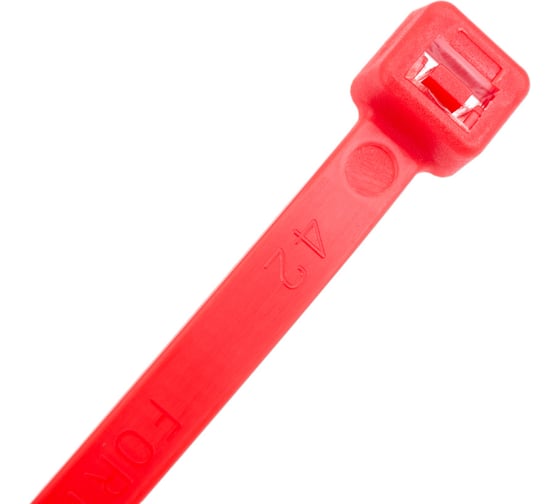 Нейлоновые стяжки FORTISFLEX КСС 5х300 красный 100 штук 61330
