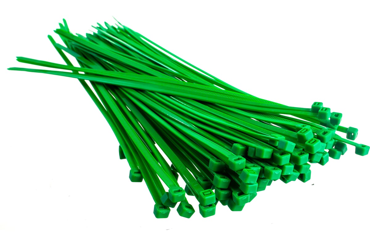 Нейлоновые стяжки FORTISFLEX КСС 5х300 зеленый 100 штук 61333 ...