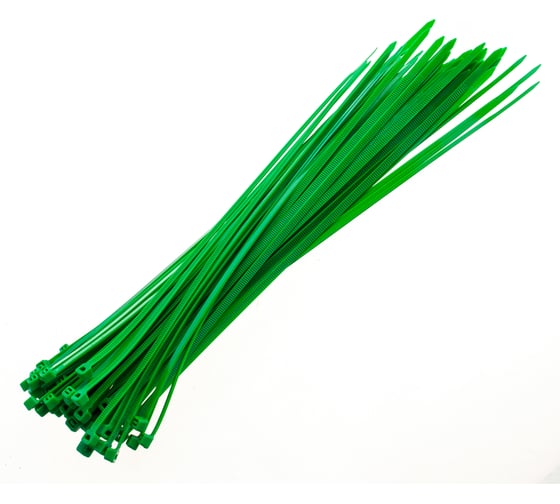 Нейлоновые стяжки FORTISFLEX КСС 5х300 зеленый 100 штук 61333
