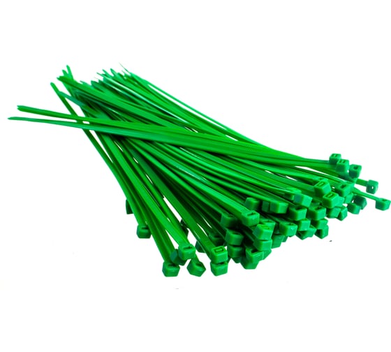 Нейлоновые стяжки FORTISFLEX КСС 5х300 зеленый 100 штук 61333