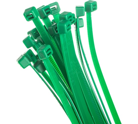 Нейлоновые стяжки FORTISFLEX КСС 5х300 зеленый 100 штук 61333