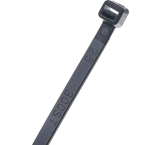 Нейлоновые стяжки FORTISFLEX КСС 5х300 черный 100 штук 49417