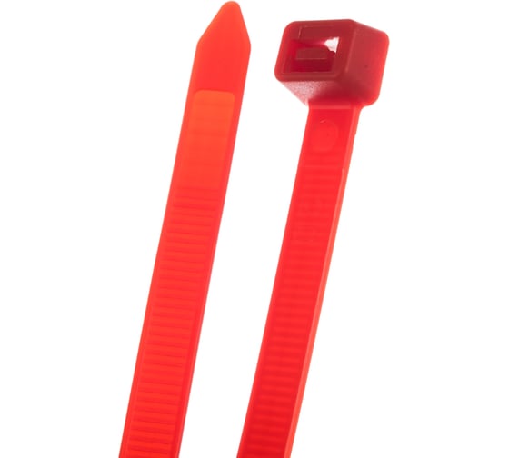Нейлоновые стяжки FORTISFLEX КСС 8х400 красный 100 штук 52184