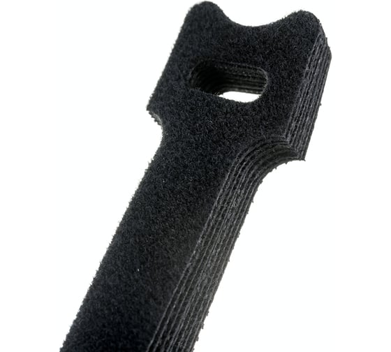 Велькро стяжки FORTISFLEX КСВ 12х135 черный 59294