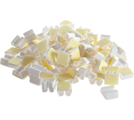 Самоклеящиеся площадка с клипсой для кабеля FORTISFLEX тип В 17x20 мм 100 штук 74363