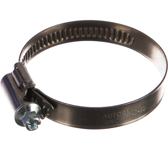 Червячные хомуты AutoFix 40-60/12мм W2 улучшенный замок 50шт. NWC-12 40-60 1