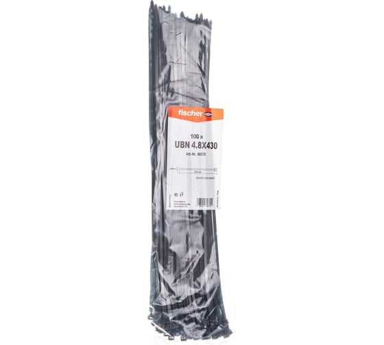 Кабельная стяжка Fischer UBN 4.8X430 устойчивая к УФ 100 штук 69370