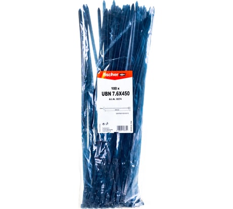 Кабельная стяжка Fischer UBN 7.6X450 устойчивая к УФ 100 штук 69374