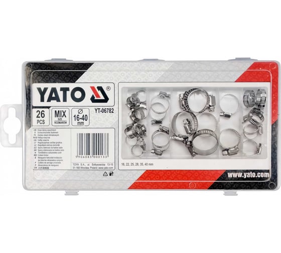 Набор хомутов YATO 26 предметов YT-06782
