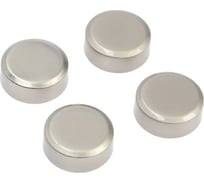 Зеркалодержатель ТУНДРА диаметр 20 мм, без сверления, цвет матовый никель, 4 шт. 9438919