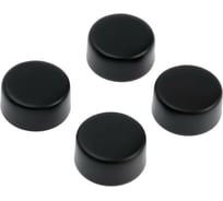 Зеркалодержатель ТУНДРА LIGHT диаметр 17 мм, без сверления, цвет черный, 4 шт. 9438921