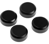 Зеркалодержатель ТУНДРА диаметр 20 мм, без сверления, цвет черный, пластик, 4 шт. 9438932