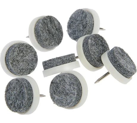 Мебельная накладка ТУНДРА круглая, диаметр 20 мм, 8 шт., цвет белый 3609869