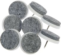 Мебельная накладка ТУНДРА круглая, диаметр 28 мм, 8 шт., цвет белый 3609871