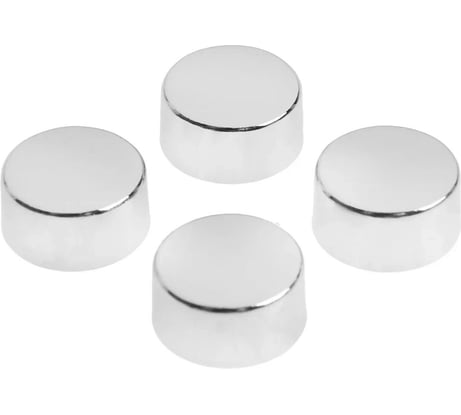 Зеркалодержатель ТУНДРА диаметр 17 мм, без сверления, цвет хром, 4 шт. 857132