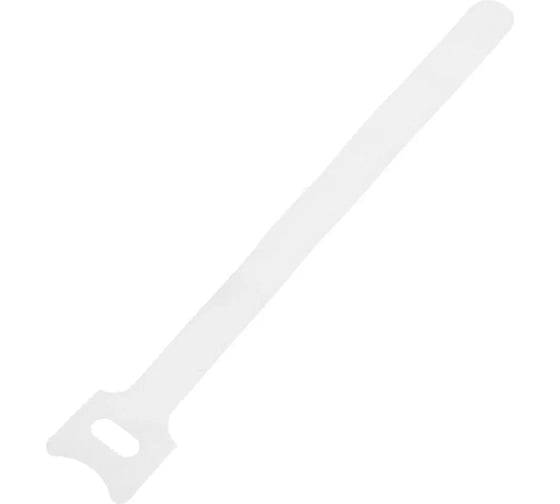 Стяжки-липучки для проводов ТУНДРА 150x10x1.5 мм, цвет белый, 10 шт. 9231309 1