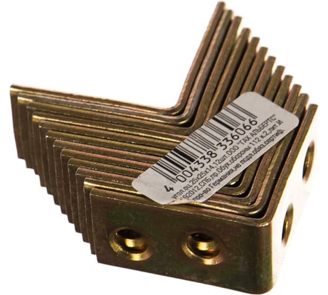 Крепежный уголок ALBERTS 25x25x14мм, 12 штук 336066