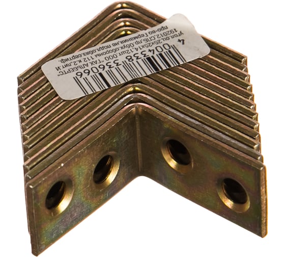 Крепежный уголок ALBERTS 25x25x14мм, 12 штук 336066