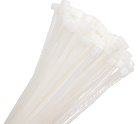 Стяжка хомут Дон Баллон 2.5x180 мм, белый, 100 шт. 6015366 1