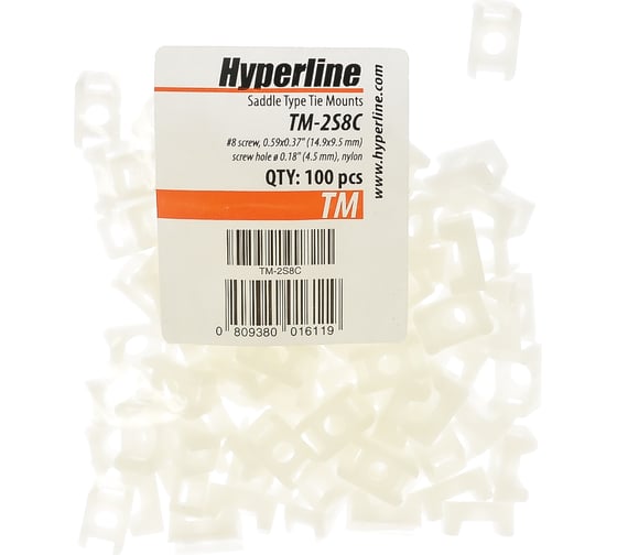 Площадка под винт Hyperline TM-2S8C 14.9x9.5мм (д.4.5мм) для стяжки, 100 штук 17262