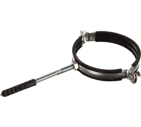 Сантехнический хомут СИБРТЕХ д/труб 110-116 4", резин, упл шпилька+дюбель, 1 шт 48173