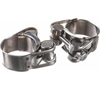 Металлические хомуты СИБРТЕХ, силовые, 26-28мм, ширина 18мм, шарнирный, W4, 2шт 475093